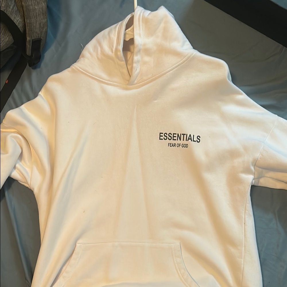Fear of God Essentials White Hoodie